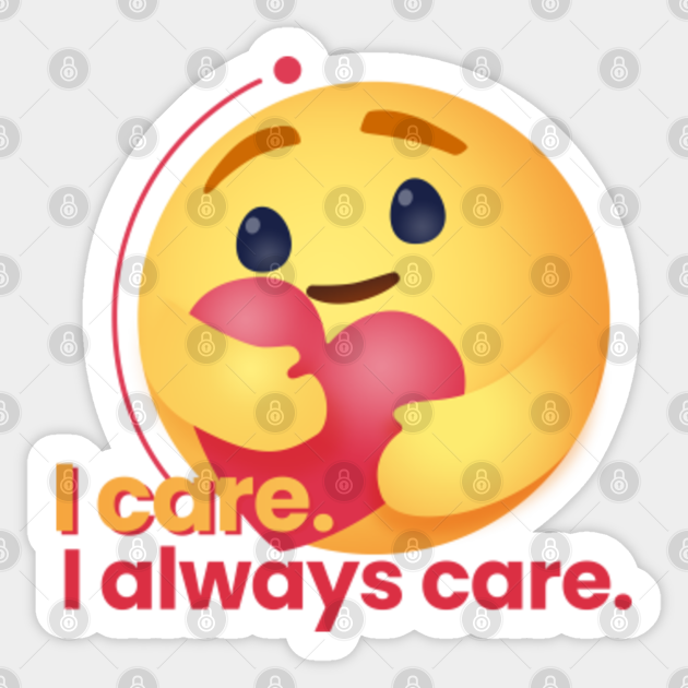 Care Emoji Facebook Care Emoji Sticker TeePublic